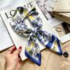 Spring and Autumn thin flight attendant occupation small scarf headscarf small square scarf female foreign style literary Korean versatile cartoon sil