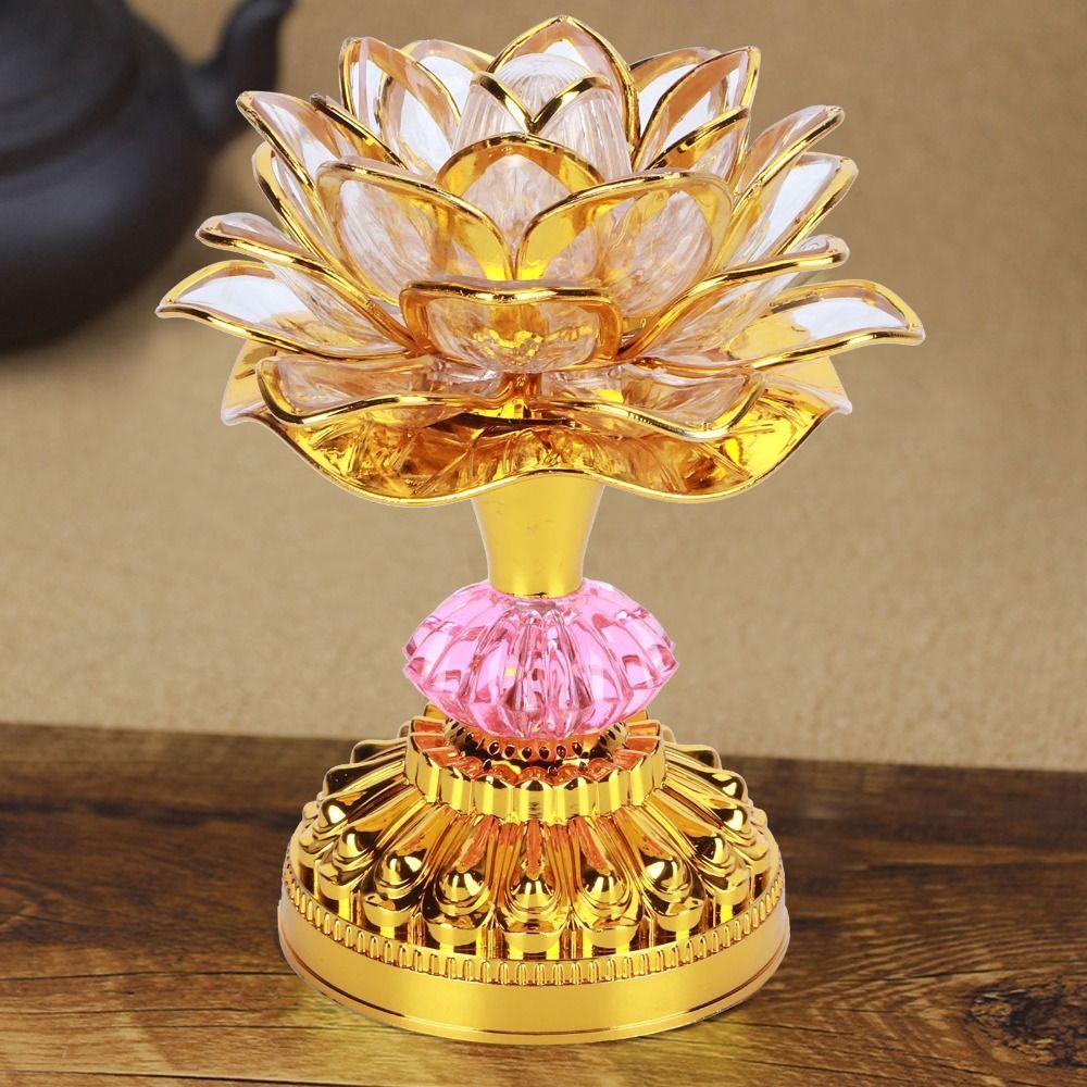 220V Buddhist Lamp LED Night Light Buddhist Prayer Lamps Lotus Flower Lamp  Wedding