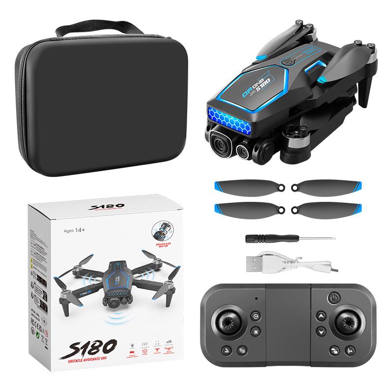 S180 Cross-Border Drone: Aerial Photography, Triple-Lens, Brushless Motor, Obstacle Avoidance, Optical Flow, Hover & Remote Control Toy Aircraft