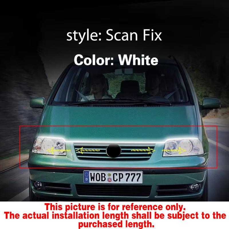 Car LED Hood Light 12V Daytime Running Light Start-scan Engine Light Waterproof Decorative Light Strip For VW Sharan 1996-2010