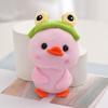 12cm Cute Little Doll Plush Toy with Hat Duck Rabbit Frog Pendants Gifts