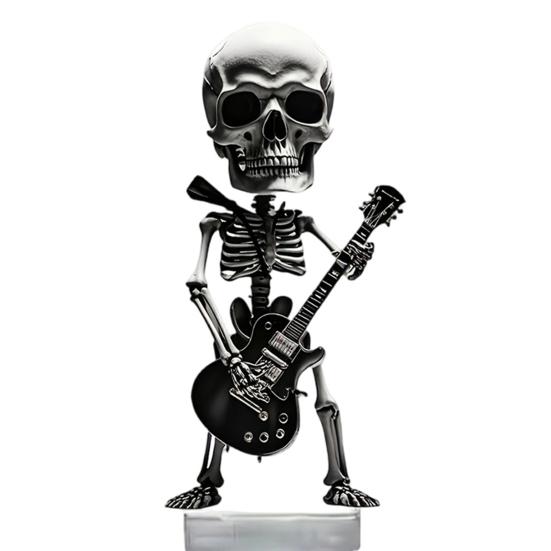 Skull Spring Car Rocking Skull Figurine Acrylic Swaying Skeleton Dashboard Decor