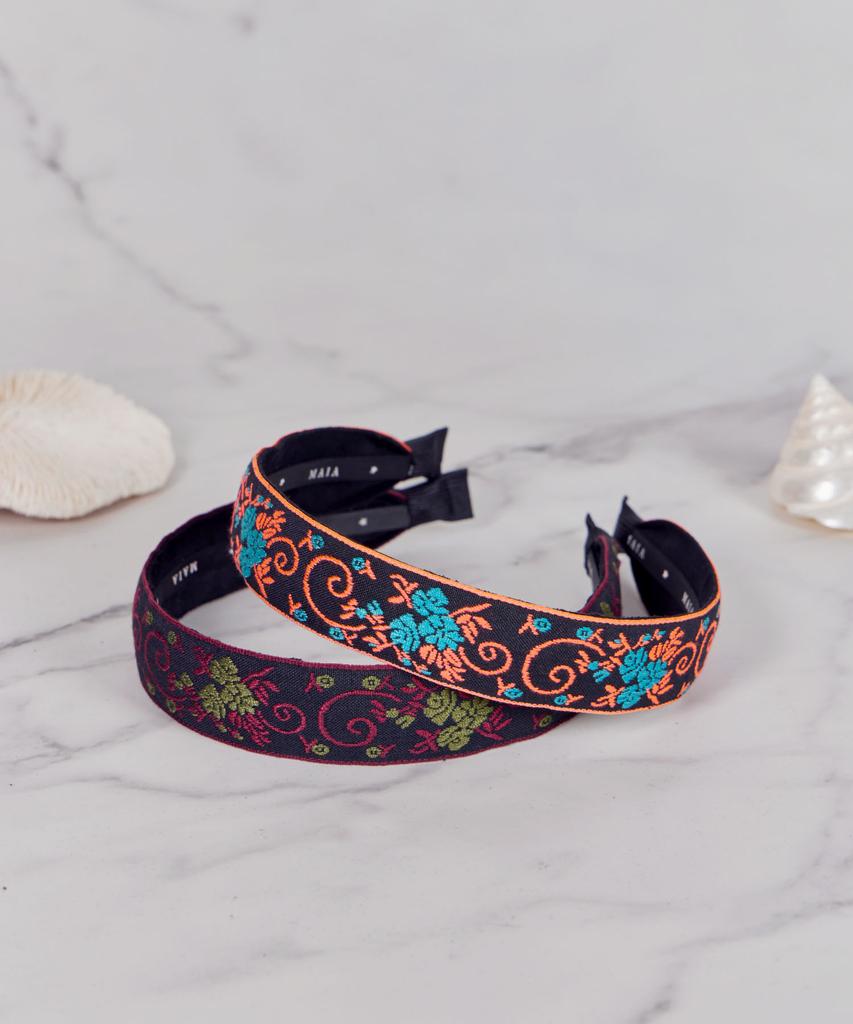 Maia Climbing Rose Headband P-Orange