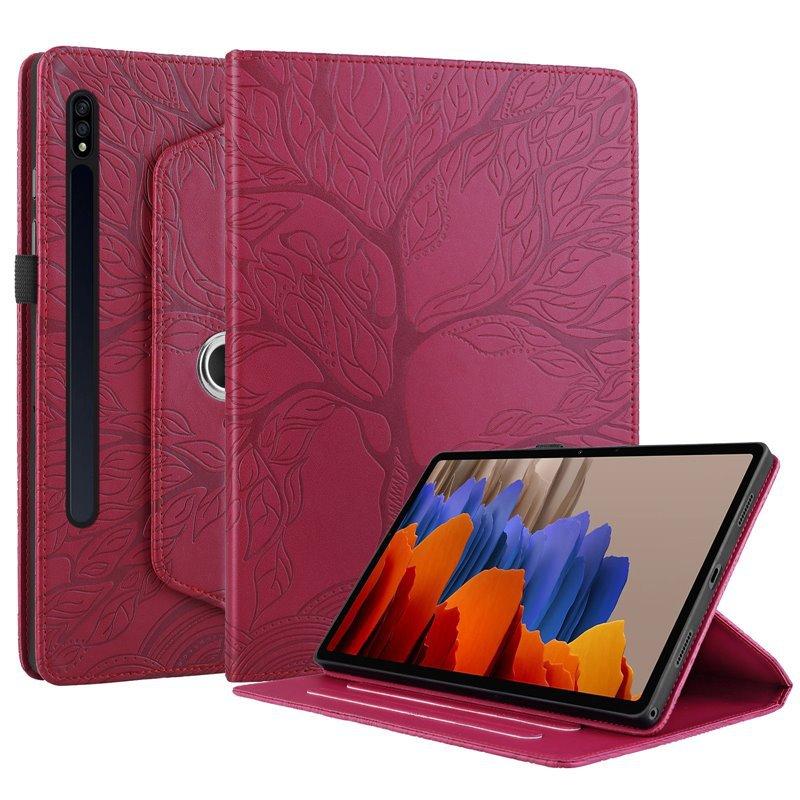 Suitable for Samsung Tab S7 tablet, A7 Lite, Life Tree embossed rotating stand leather case, X205