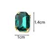 30pcs/lot Square Acrylic Rhinestone Beads Stainless Steel Gold Bottom Sew On Rhinestones For DIY Clothing Headwear Jewelry Decor