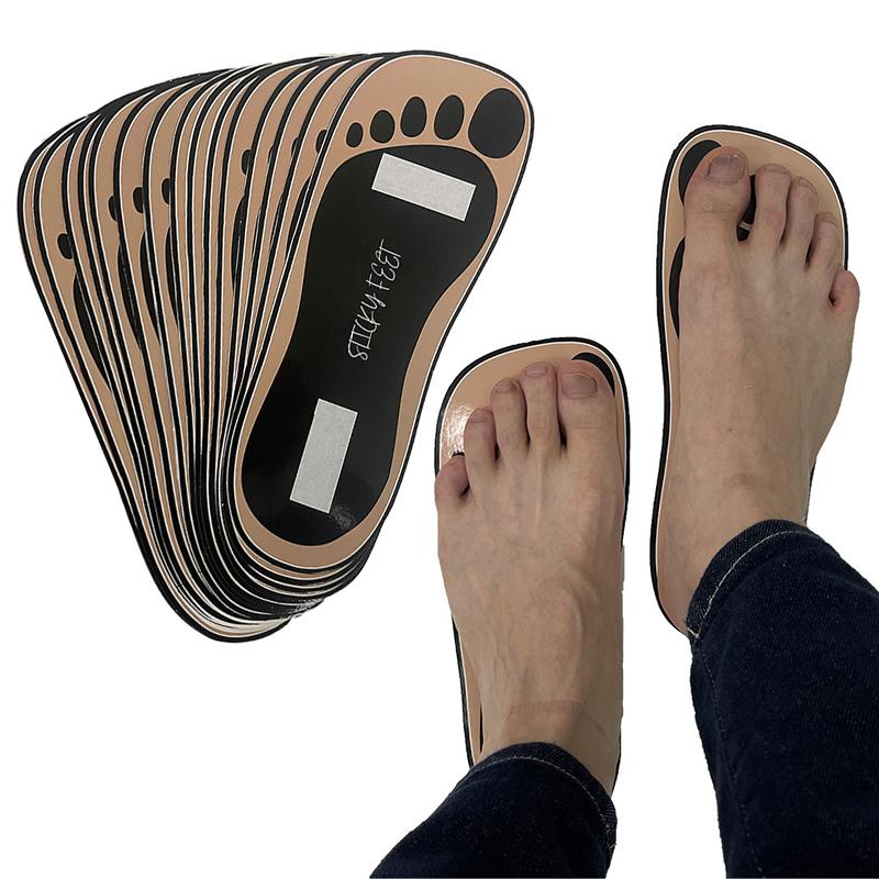 10Pairs Disposable Women Tanning Slippers Tanning Sticky Feet Spray Tan Foot Pads Protectors Stickers For Body Accessor Slipper