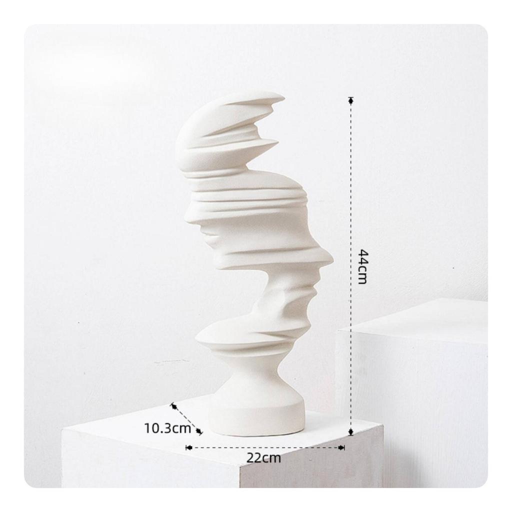 Abstract Human-Profile Sculpture Minimalist Freestanding Decor for Living Room