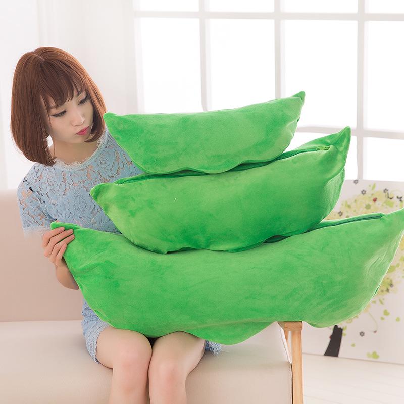 Popular Soft Plant Cotton Pea Pod Plush Toy Doll Cute and Comfortable Couple Bean Sleeping Pillow Valentine's Day Gift
