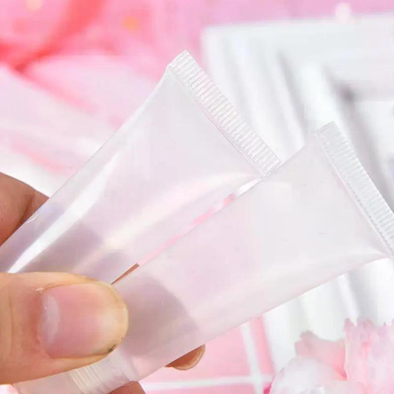10Pcs 5/10/15ml Empty Lipstick Tube Lip Balm Soft Tube Makeup Squeeze Clear Lip Gloss Container