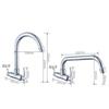 Kitchen Faucet 360 Degree Swivel Brass Kitchen Mixer Single Cold Singk Tap Single Hole Water Tap Wall Mount