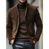 European and American Cross-Border Autumn and Winter New Retro Suede Work Jacket Men's Retro American Casual Suit Jacket