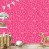 Wallpaper School Supplies Pink and Powder Pink, Rose Background 50x1000