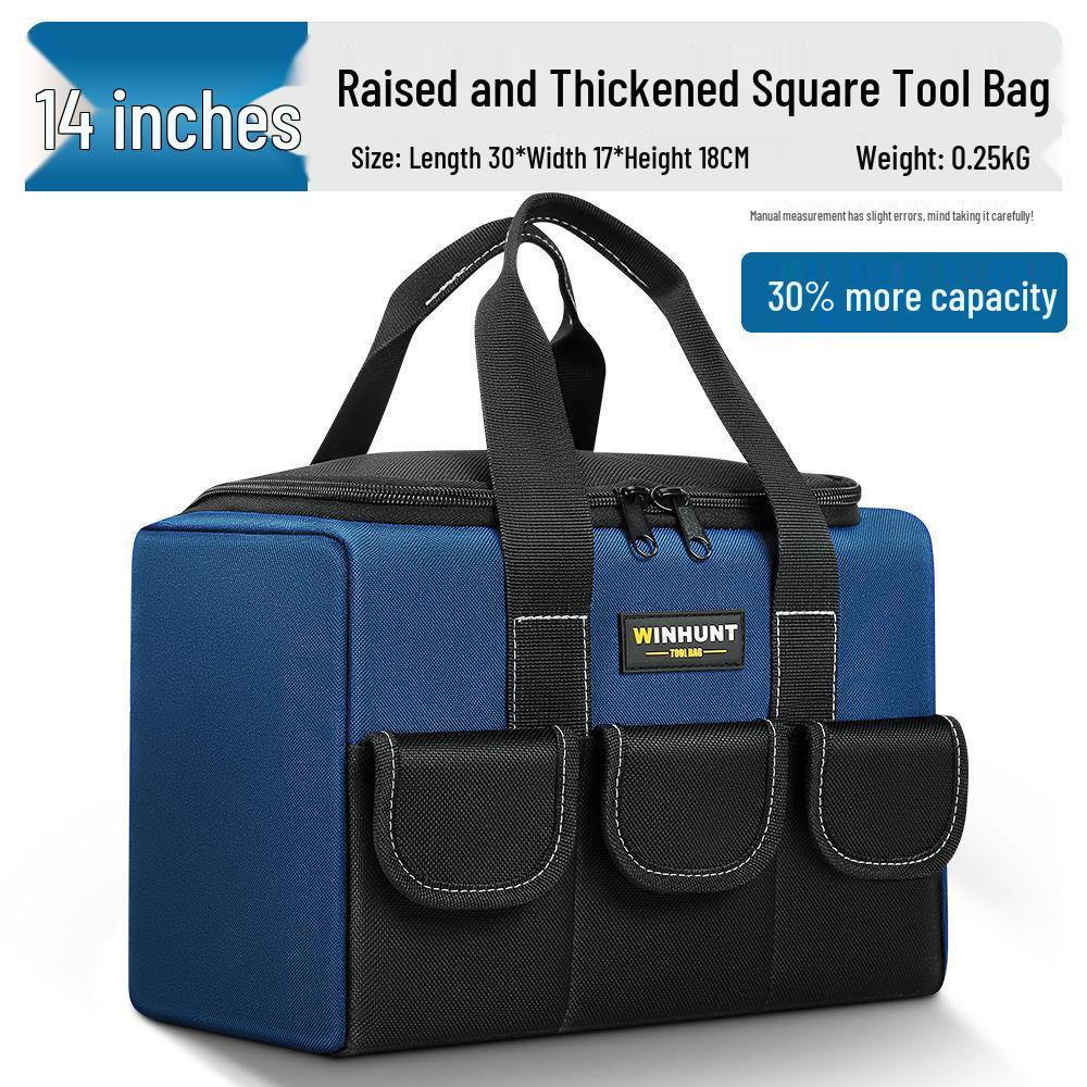 Durable Canvas Handheld Electrician's Tool Bag - Sturdy, Multifunctional for Repair & Woodworking