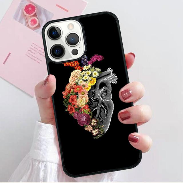 Menschliches Herz Anatomie Handyhülle Rückseite für iPhone 17 Air 16 15 14 13 11 12 Pro Max Plus Hülle Coque