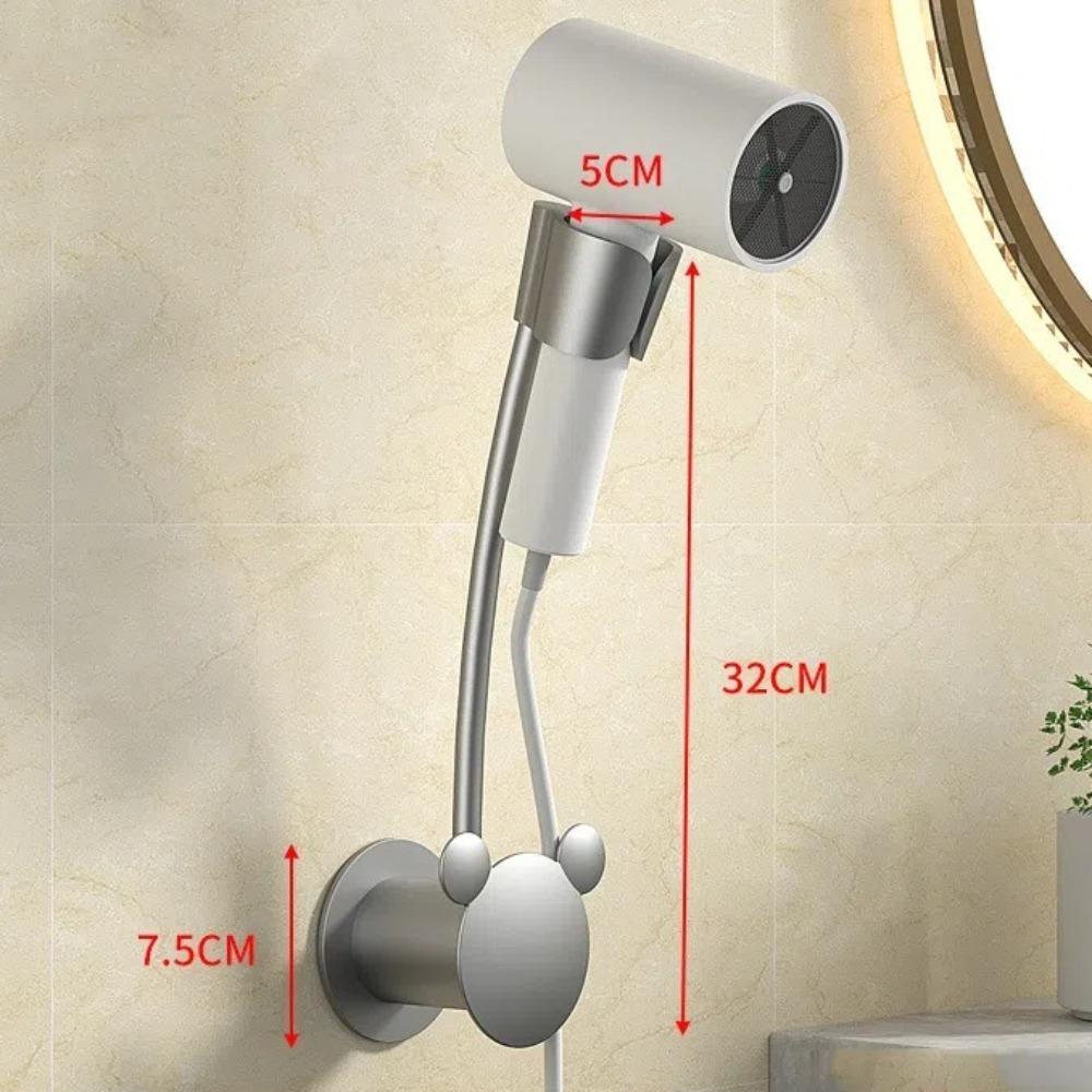 Free Hands Hairdryer Storage Rack Wall-mounted Air Duct Storage Rack Hair Dryer Organizer  Bathroom