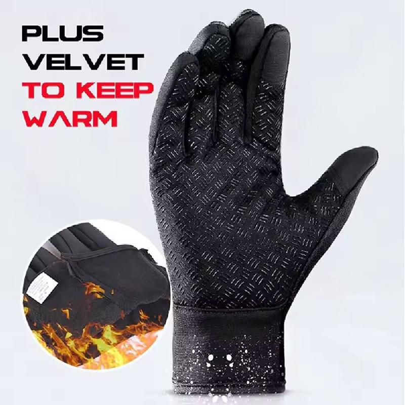 Skiing Cycling Warm Gloves for Unisex Windproof Thick Outdoor Running Sports Gloves Touch Screen Adjustable Waterproof Gloves