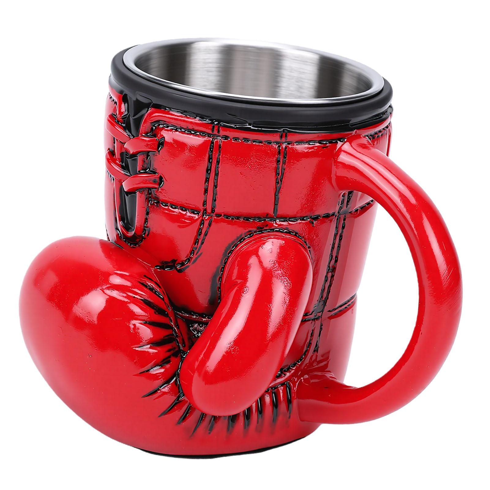 

Boxing Glove Mug Resin Stainless Steel Novelty Boxing Coffee Mug Funny Tea Cup for Men Boyfriend Birthday Gifts красный