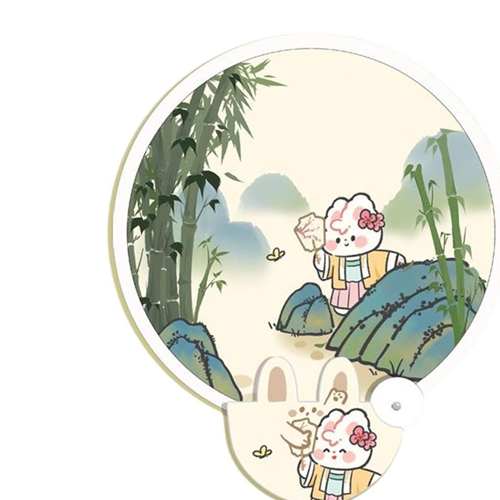 Foldable Fan Portable Waterproof Cute Wear Resistant Photo Prop Folding Fan for Summer Outdoor Activity Wedding Party Favors