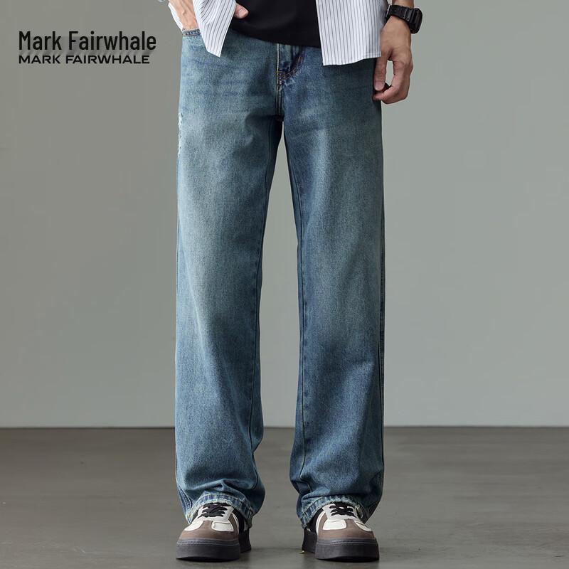 Mark Fairwhale Men's Retro Loose Straight Leg Jeans