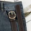 Womens Adjustable Classic Pu Waist Belt With Full Hole Design For Wear Everyday
