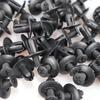 50pcs Car 8mm Hole Plastic Rivets Fastener Push Clip Black Auto Vehicle Door Trim Panel Retainer Fastener Car Accessory Voiture
