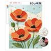 Elegant Framed Pearl Art DIY Set with Vibrant Poppy Flower 5D Sparkling Bead Canvas Painting Ready to Display Romantic Home Decor Gift