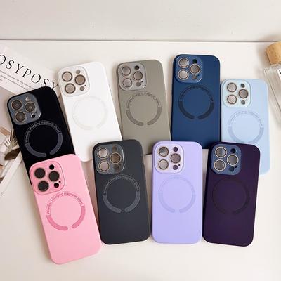 Kristall-Linsenfolie Magnetisches Flüssigsilikon Geeignet für Apple IPhone 15 Handyhülle 11/12/13/14