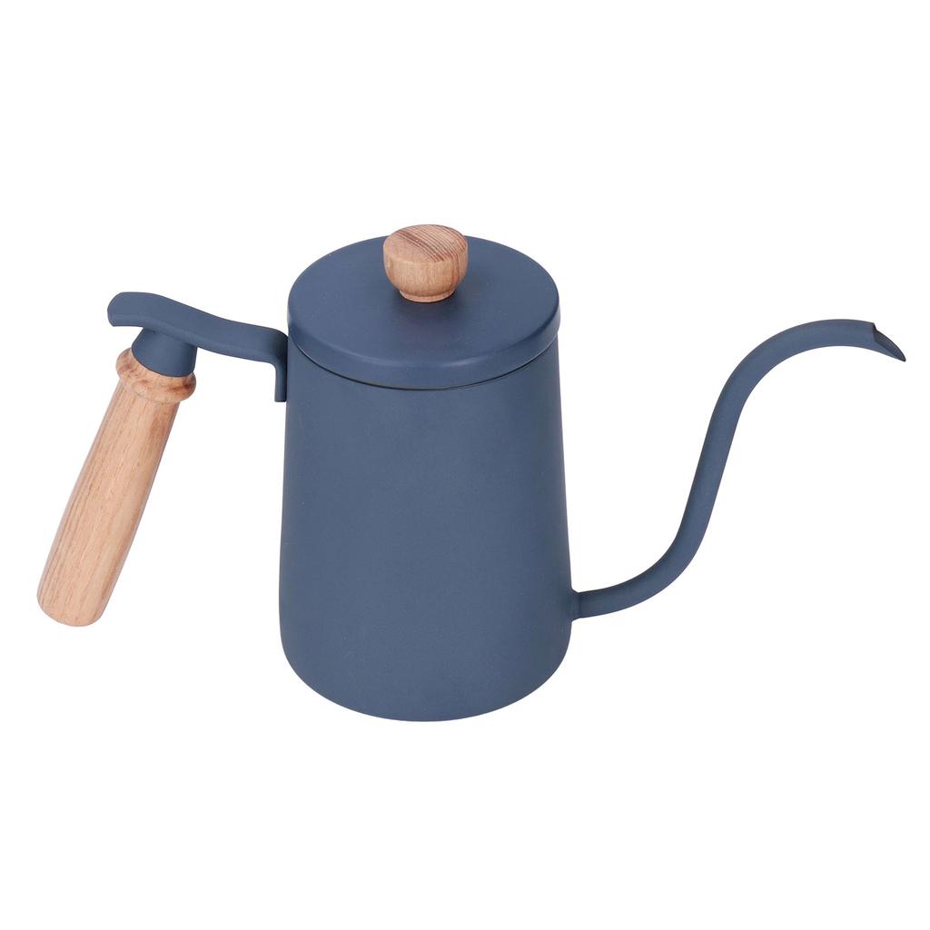 Coffee Pour Over Kettle 600ml Gooseneck Vent Hole Wooden Handle Food Grade Stainless Steel Ergonomic Gooseneck Kettle