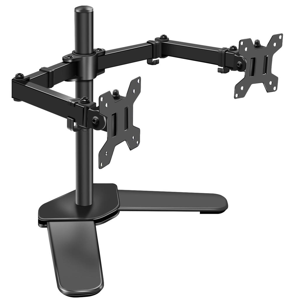 Monitor Dual Monitor Full Motion Monitor Supports Inch 8kg Load Capacity Height Floor Standing or Desk Cable VESA Arm, Stand, Stand, 10-27 Monitors,
