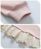 Meng Tang Tang Spring Lace Embroidery Cartoon Hoodie Two-Piece Set for Baby Girls