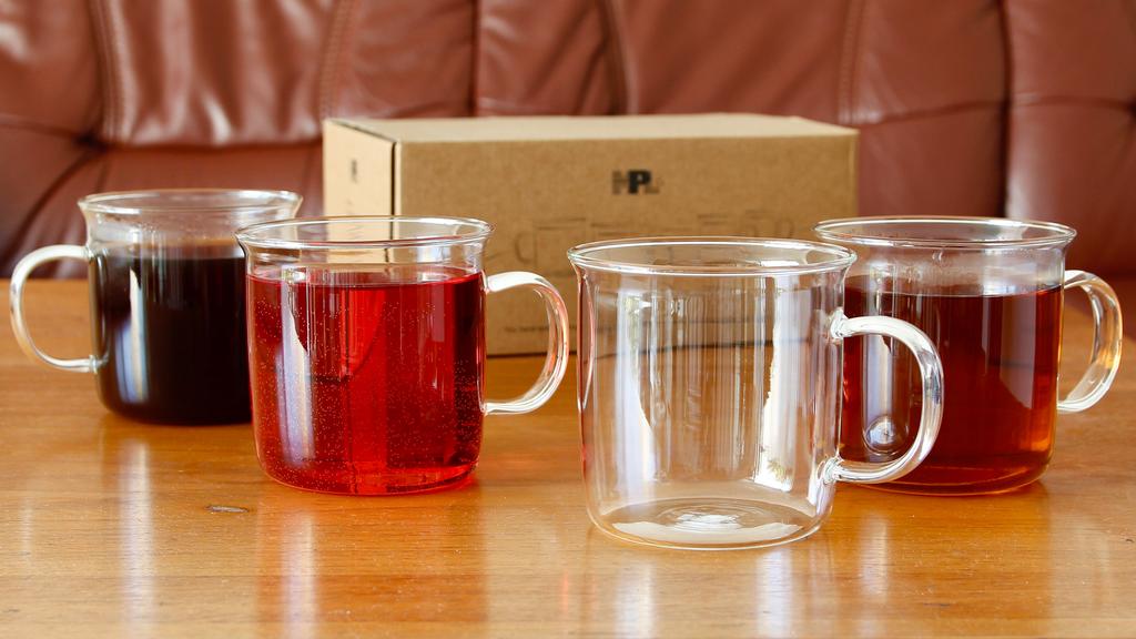 GLASSES FOR WINTER MULLED TEA 450ml SET OF 4 IDEAL FOR COFFEE