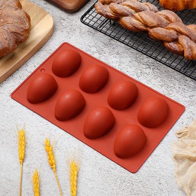 8 Cavities Baking Cake Mold Food Grade Silicone Chocolate Candy Molds Making Shape Oven Microwave Safe Easy Clean Durability