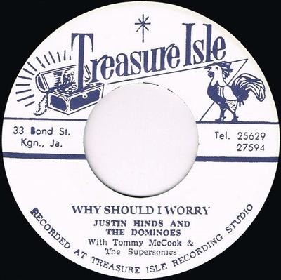 7-Zoll-Schallplatte JUSTIN HINDS & THE DOMINOES, TOMMY - Why Should I Worry / Spanish Eyes T024 Treasure Isle 2018 Japan Reggae, Ska & Dub Gebraucht