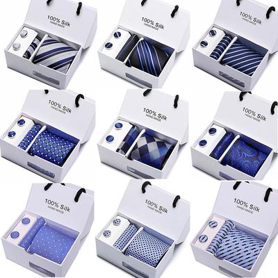 Men'S Ties, A Variety Of Colors, A 5-Piece Gift Box, A Group Tie, A Business Dress Wedding Tie.
