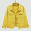 Damen Rosa Frühling Locker Geschnittene Jeansjacke - Kurz, Langärmlig, Übergröße, Lässiger Koreanischer Stil