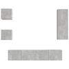 VidaXL Ensemble de meubles TV 5 pcs Gris béton Bois d'ingénierie 3114441