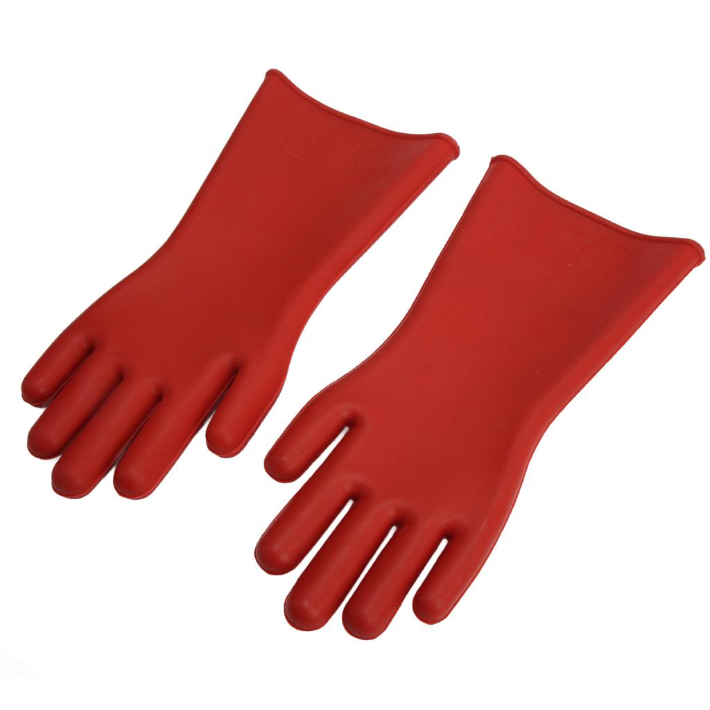 Pair of Electrical Insulated Gloves Natural Rubber Anti Electricity 10000V High Voltage Insulating