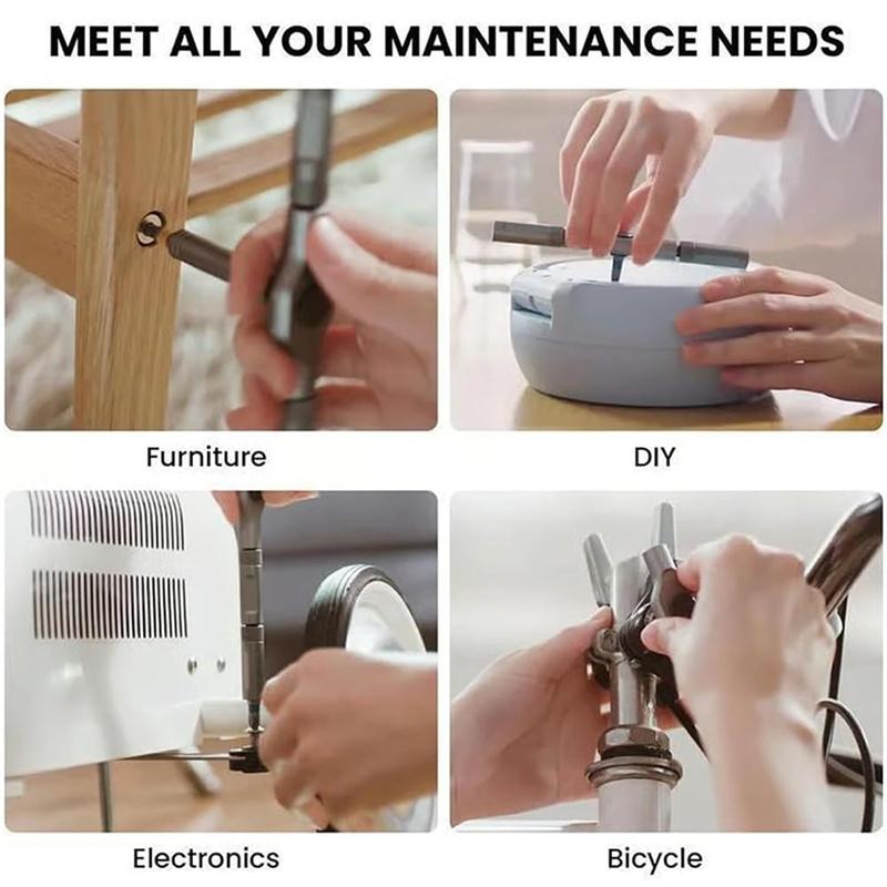 24 in 1 Magnetic Ratchet Screwdriver Set Compact Portable DIY Tool Kit with Multi-purpose Ratcheting Wrench and Precision Bits