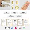 Toposh 316L Stainless Steel Nose Hoop Piercing Set Gold Plated Body Jewelry for Children Weddings Claw Setting Inlay Technology