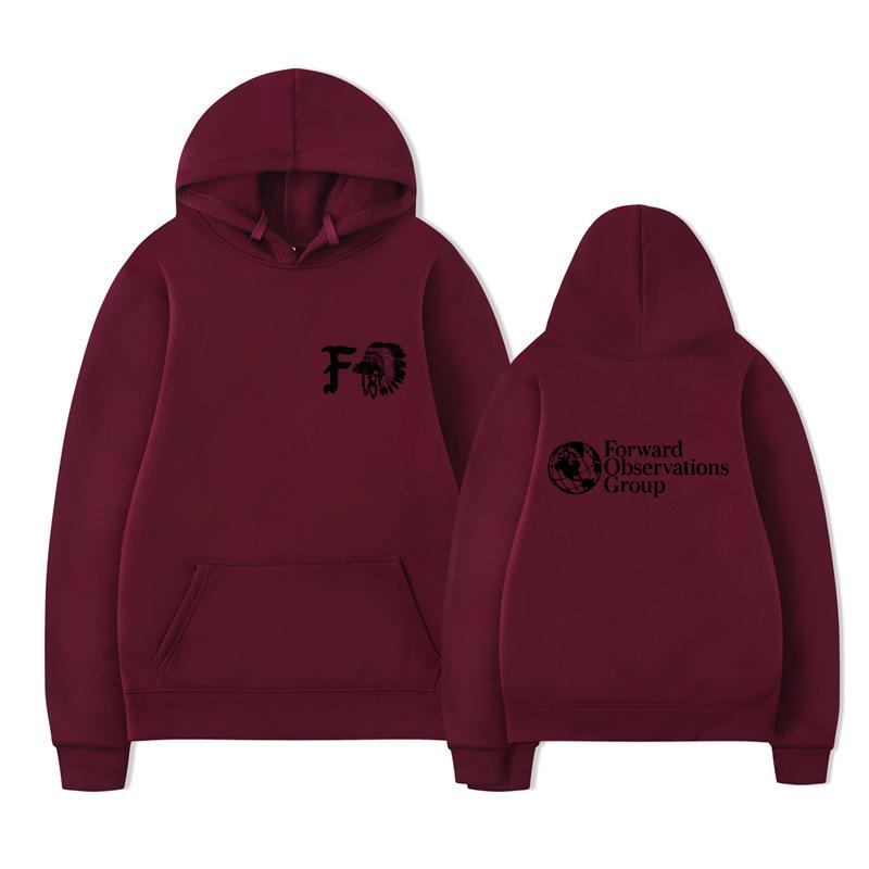 Gbrs Forward Observations Group Hoodie Punk Skeleton Autumn Winter Fleece Streetwear Tops