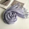 South Korea Dongdaemun Light Linen Scarf, Solid Color Sunscreen Scarf, Source