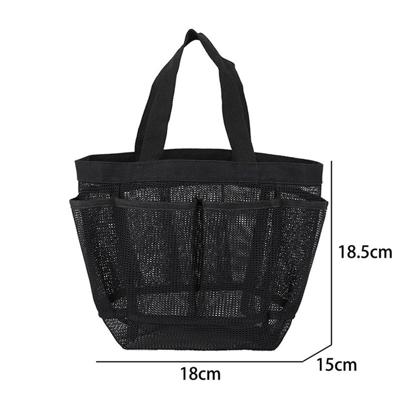 Portable Beach Mesh Bath Bag Transparent Travel Waterproof Toiletry Bag