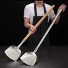 304 Stainless Steel Large Wok Spatula with Wooden Handle for Canteen and Restaurant Cooking