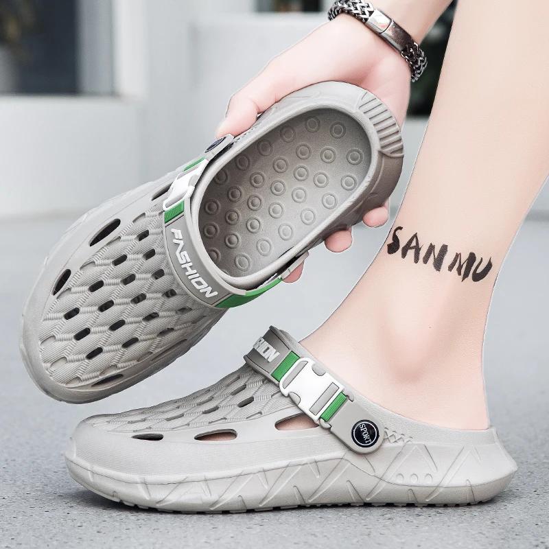 Fashion Men Slippers Platform Outdoor Summer Fashion Clogs Shoes Women Beach Sandals Male Soft EVA Indoor Home Slides Lover Flip Flops