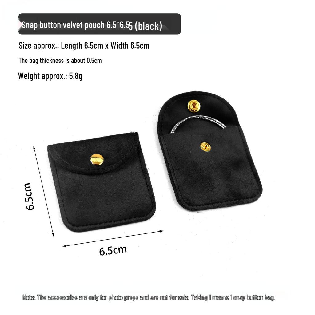 Samt Druckknopf Schmuckbeutel für Ringe & Halsketten - Mini Aufbewahrungsbeutel