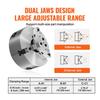 3-Jaw Lathe Chuck, 8'', Self-Centering Lathe Chuck, 0.16-8 in/4-200 mm Clamping Range with T-key Fixing Screws Hexagon Wrench, for Lathe 3D Printer