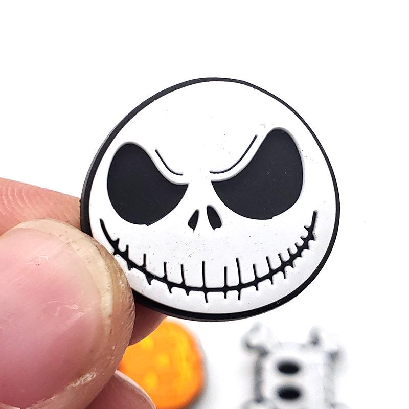 Black & White Halloween Punk Metal Rock Croc Shoe Charms