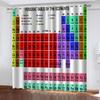 Periodic Table of Elements Colorful Window Curtains In Kids Bedroom Living Room Hall Treatments Kitchen Decoration Drapes Blinds