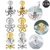 Gaibei G23 Titanium Floral Ear Cartilage Stud & Octopus Design Piercing Jewelry