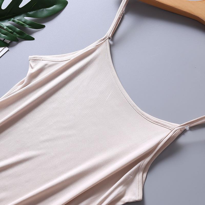 Hosenträger Seide Spitze Slip Kleid Unterkleid Nachtwäsche Ärmellos Rundhals Frühling Koreanisch Klassisch Basic Elegant Trend